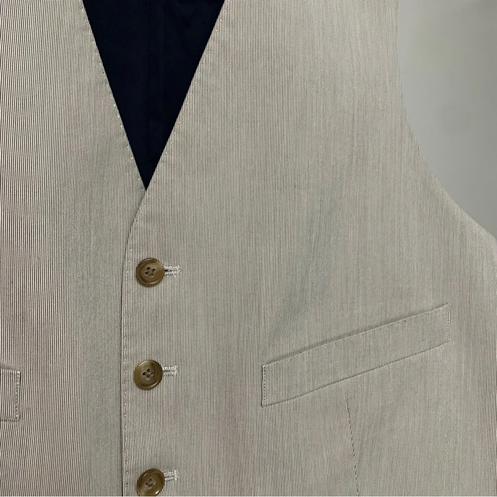 J.‎ Crew Men's Ludlow Striped Suit Vest Gray Size Small